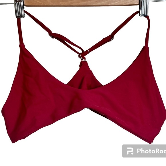 Stripsky Strappy Racerback Swimsuit Top - Size M - Red Wine​​​​ - Picture 6 of 8